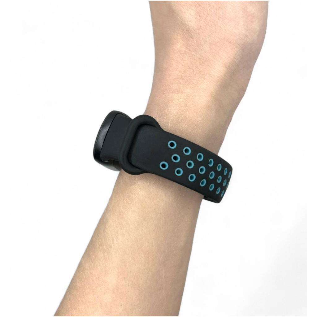 Ремінець до фітнес браслета BeCover Vents Style для Xiaomi Mi Smart Band 10 Black-Blue (713627) - зображення 8