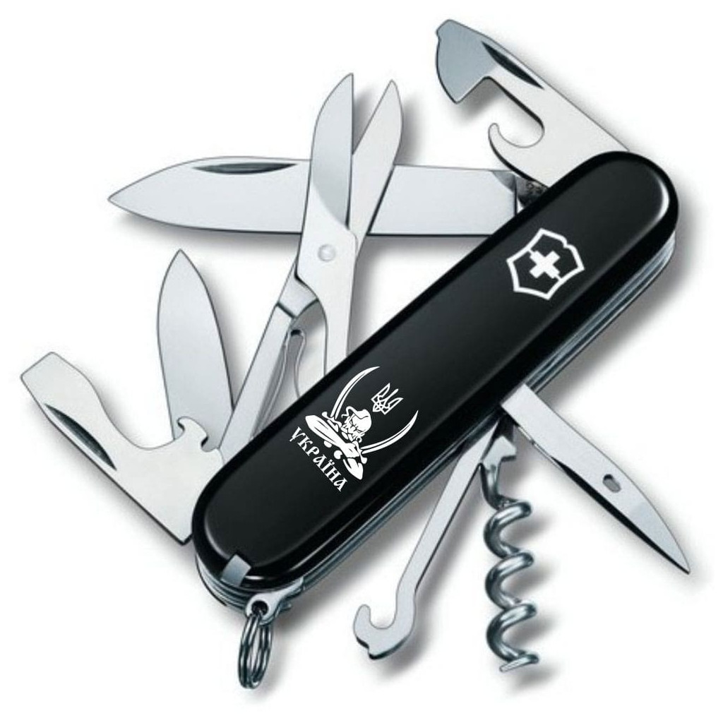 Ніж Victorinox Climber Ukraine Козак з шаблями (1.3703.3_T1110u) - изображение 1