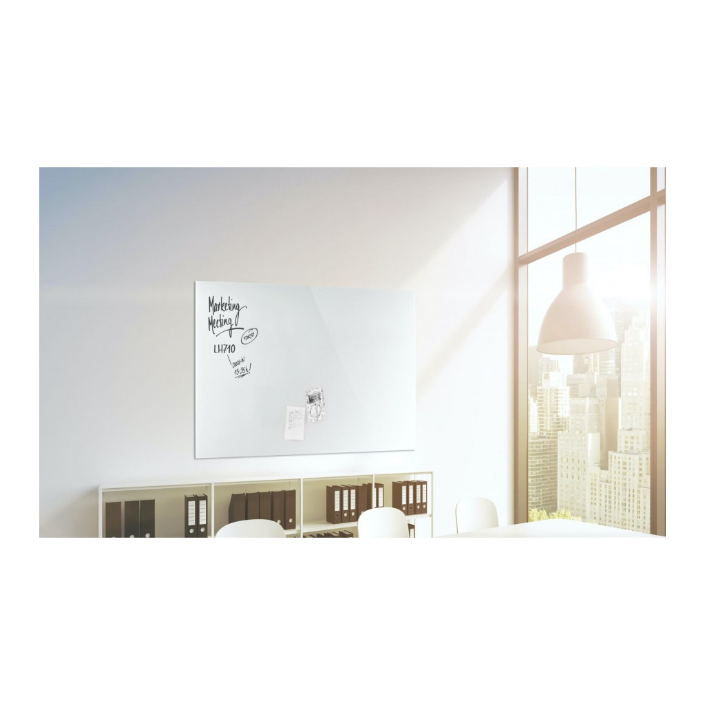 Офісна дошка Magnetoplan скляна магнітно-маркерна 1200x900 біла Glassboard-White (13404000) - зображення 7