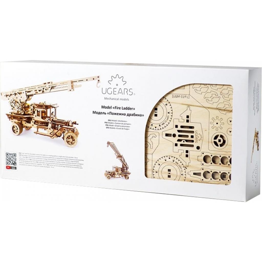 Збірна модель Ugears механічний Вантажівка Пожежна драбина (70022) - зображення 4