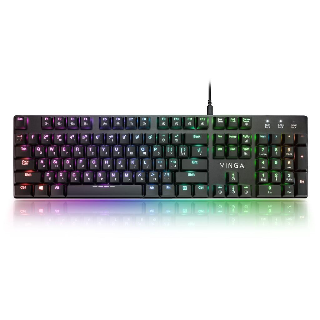 Клавіатура Vinga KBGM-395 black - зображення 2
