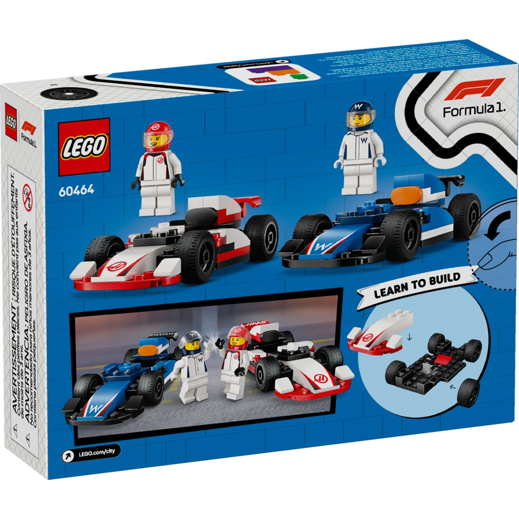 Конструктор LEGO City Автомобілі для перегонів F1 команд Williams Racing та Haas F1 (60464) - зображення 6