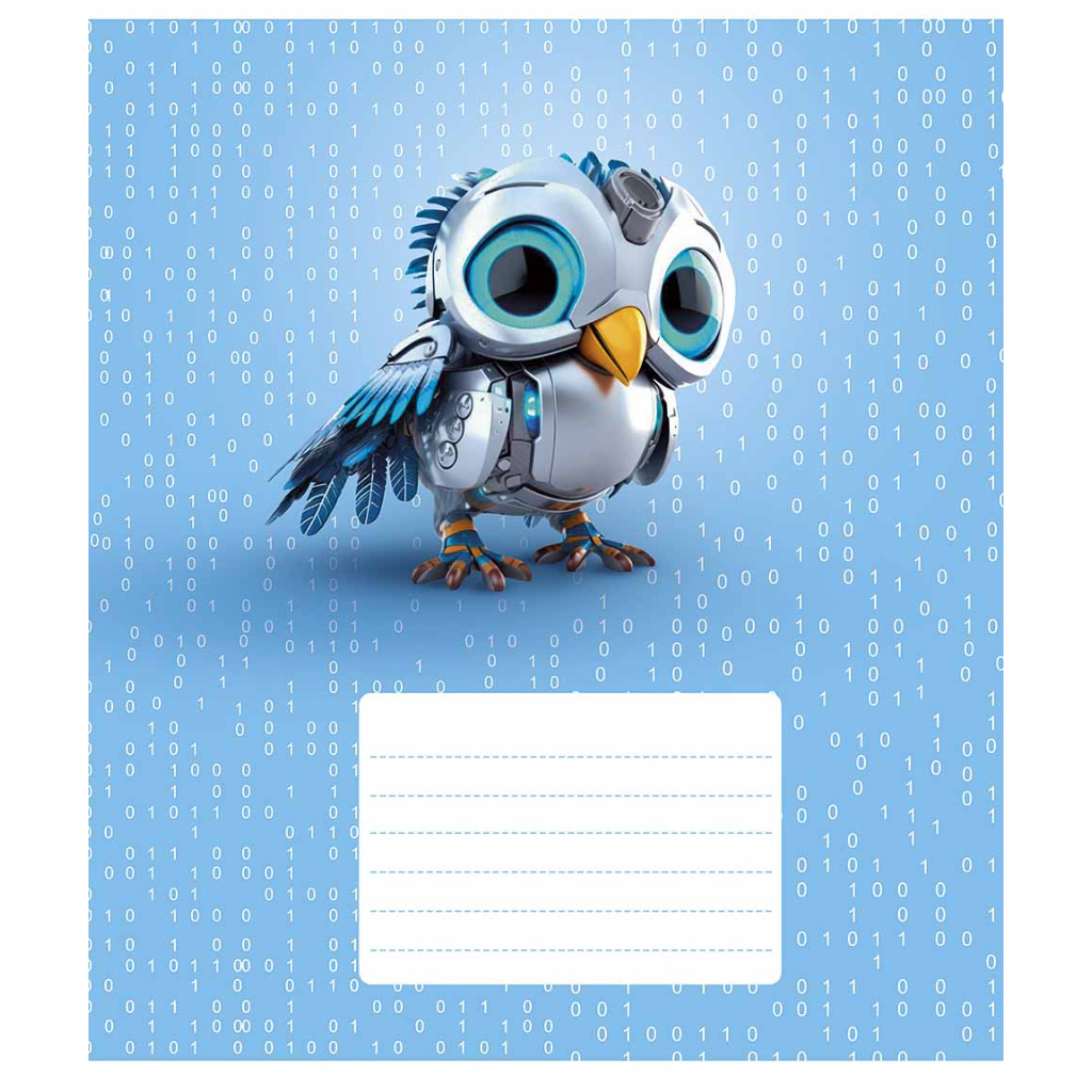 Зошит Школярик Robot animals 12 аркушів лінія (012-3331L) - зображення 5