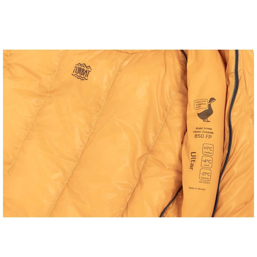 Спальний мішок Turbat Ultar пуховий dark cheddar 185 см (012.005.0232) - зображення 10