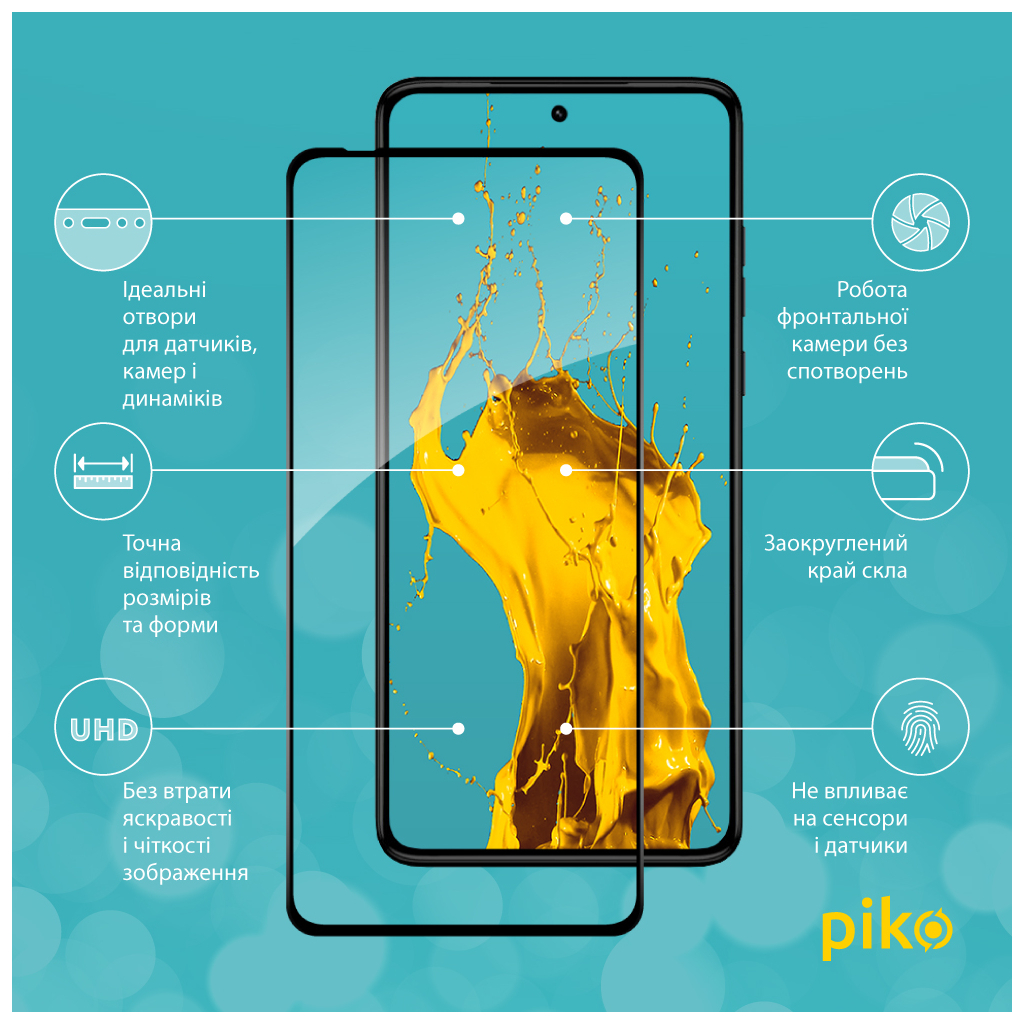 Скло захисне Piko Full Glue Moto G84 Black (1283126582370) - зображення 2