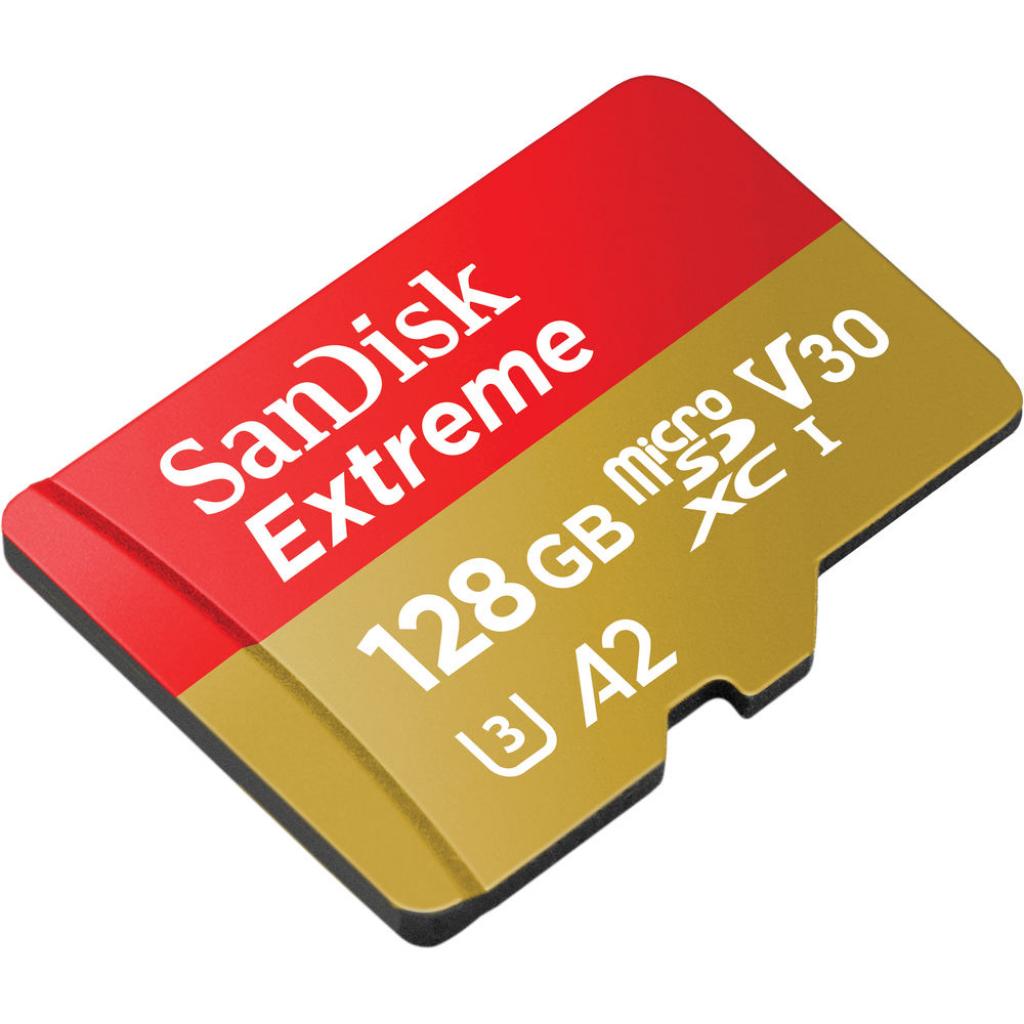Карта пам'яті SanDisk 128GB microSDXC class 10 A2 V30 UHS-I U3 Extreme (SDSQXA1-128G-GN6AA) - зображення 3
