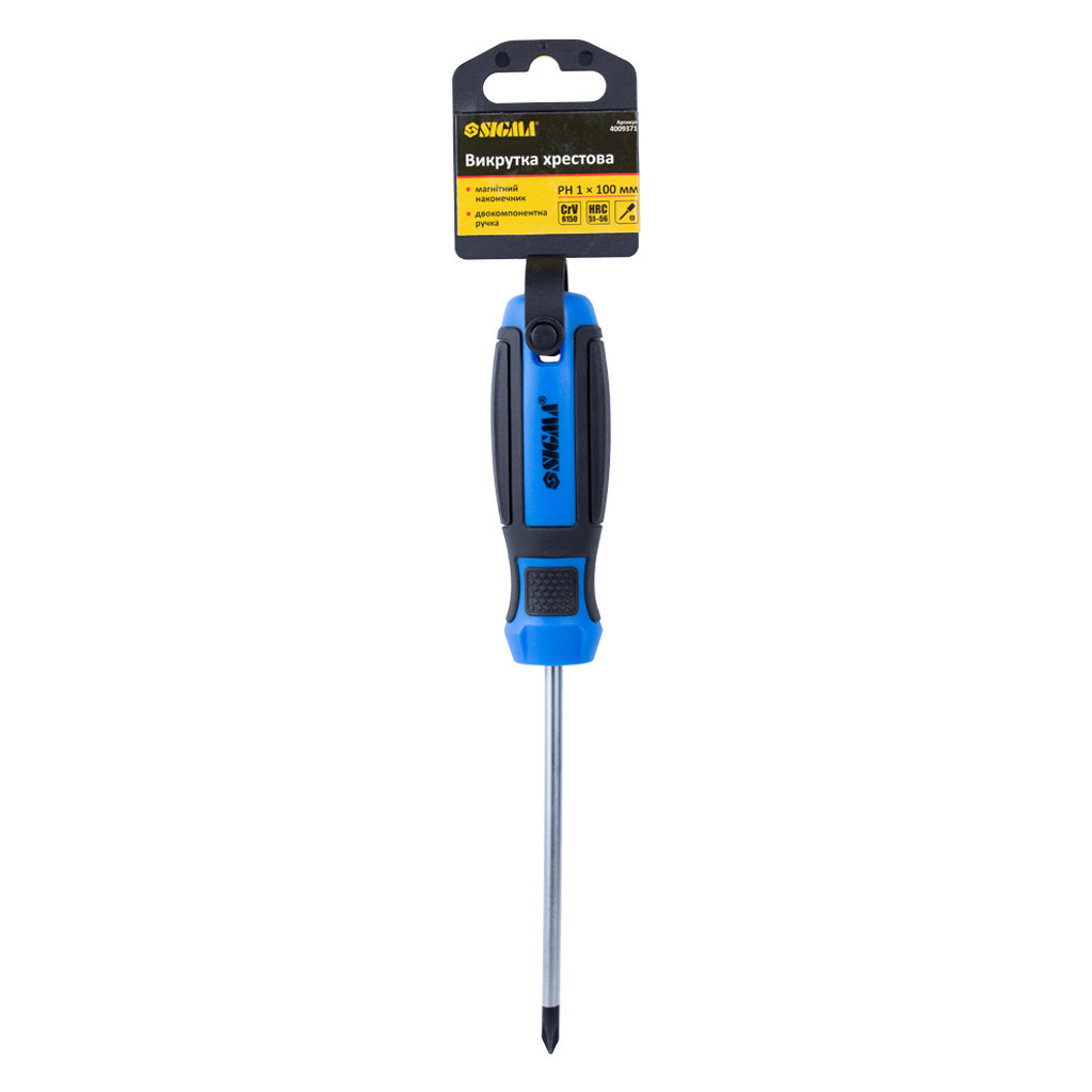 Викрутка Sigma хрестова PH 1x100мм CrV Mega (4009371) - зображення 4