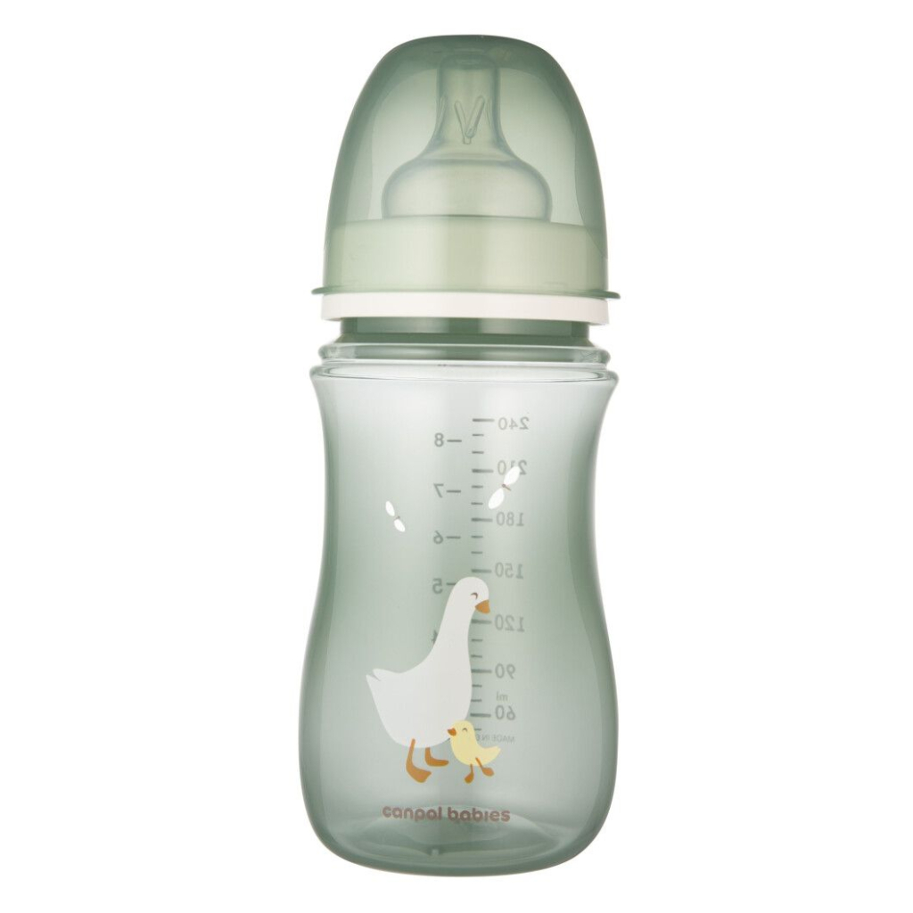 Пляшечка для годування Canpol babies Easystart - Гуси антиколікова з широким отвором 240 мл (35/245) - зображення 1
