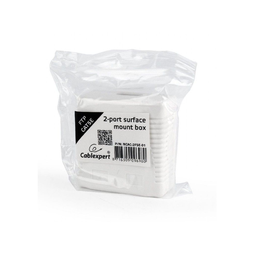 Комп'ютерна розетка Cablexpert RJ45x2 FTP, cat.5e (NCAC-2F5E-01) - зображення 3