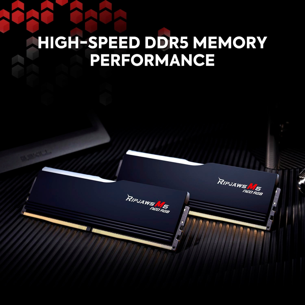 Модуль пам'яті для комп'ютера DDR5 64GB (2x32GB) 6000 MHz Ripjaws M5 Neo RGB Matte White G.Skill (F5-6000J3636F32GX2-RM5NRW) - зображення 5