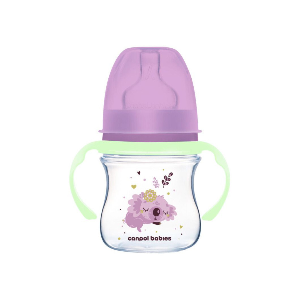 Пляшечка для годування Canpol babies Easystart Sleepy Koala 120 мл рожева (35/236_pin) - зображення 1