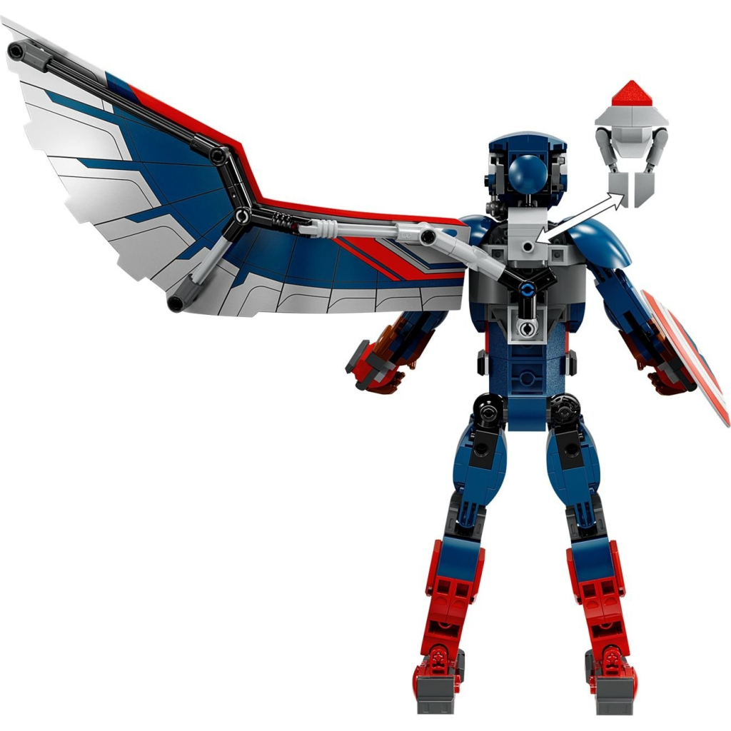 Конструктор LEGO Marvel Фігурка Сем Вілсон Капітан Америка (76296) - зображення 4