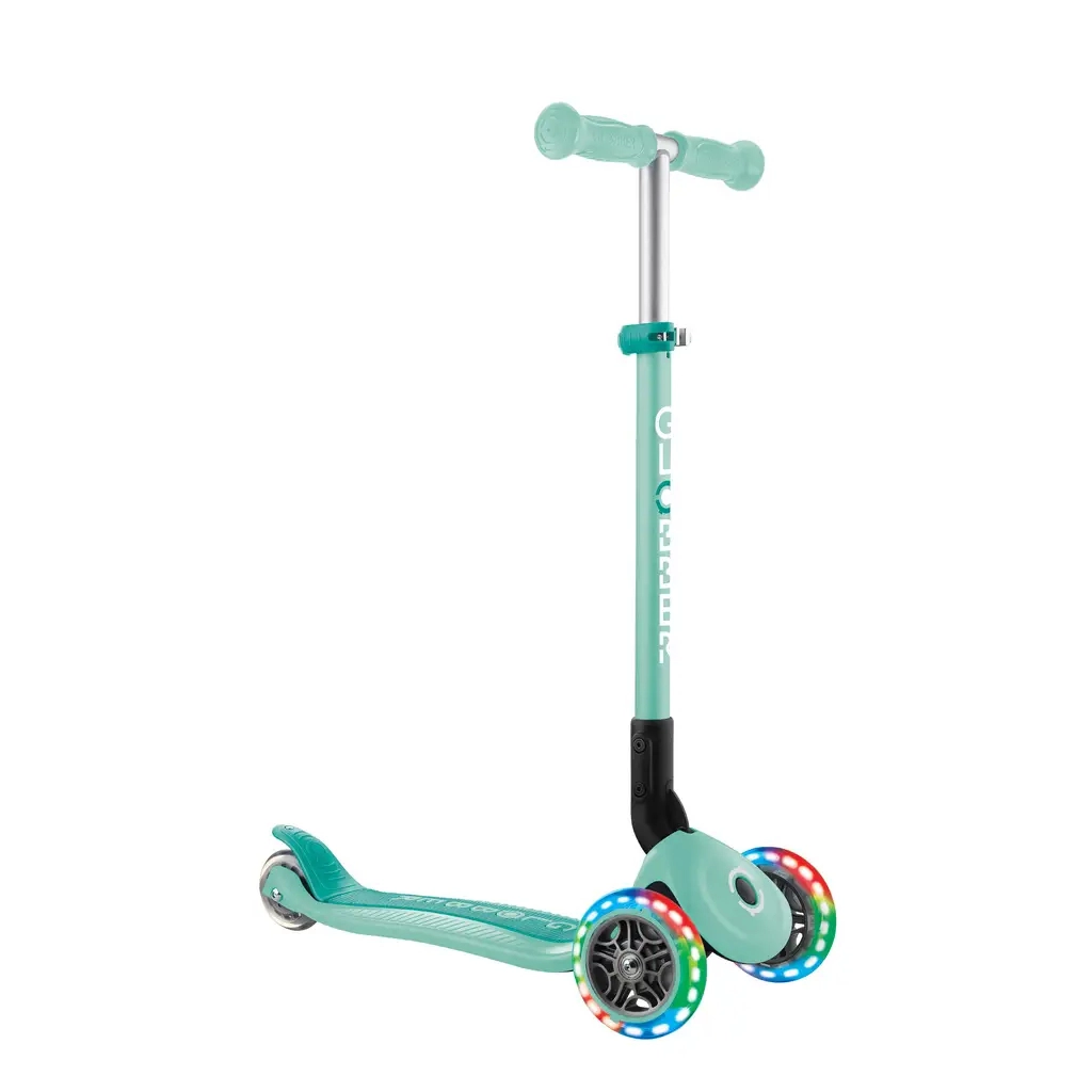 Самокат Globber Primo Foldable Lights колеса з підсвіткою до 50 кг 3+ М'ятний (432-206-3) - зображення 1