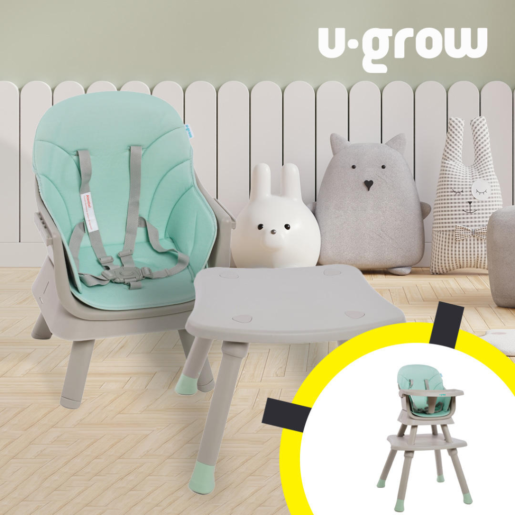 Стілець для годування U-GROW багатофункціональний, м'ятно-зелений (UGSH-015MINT) - зображення 1