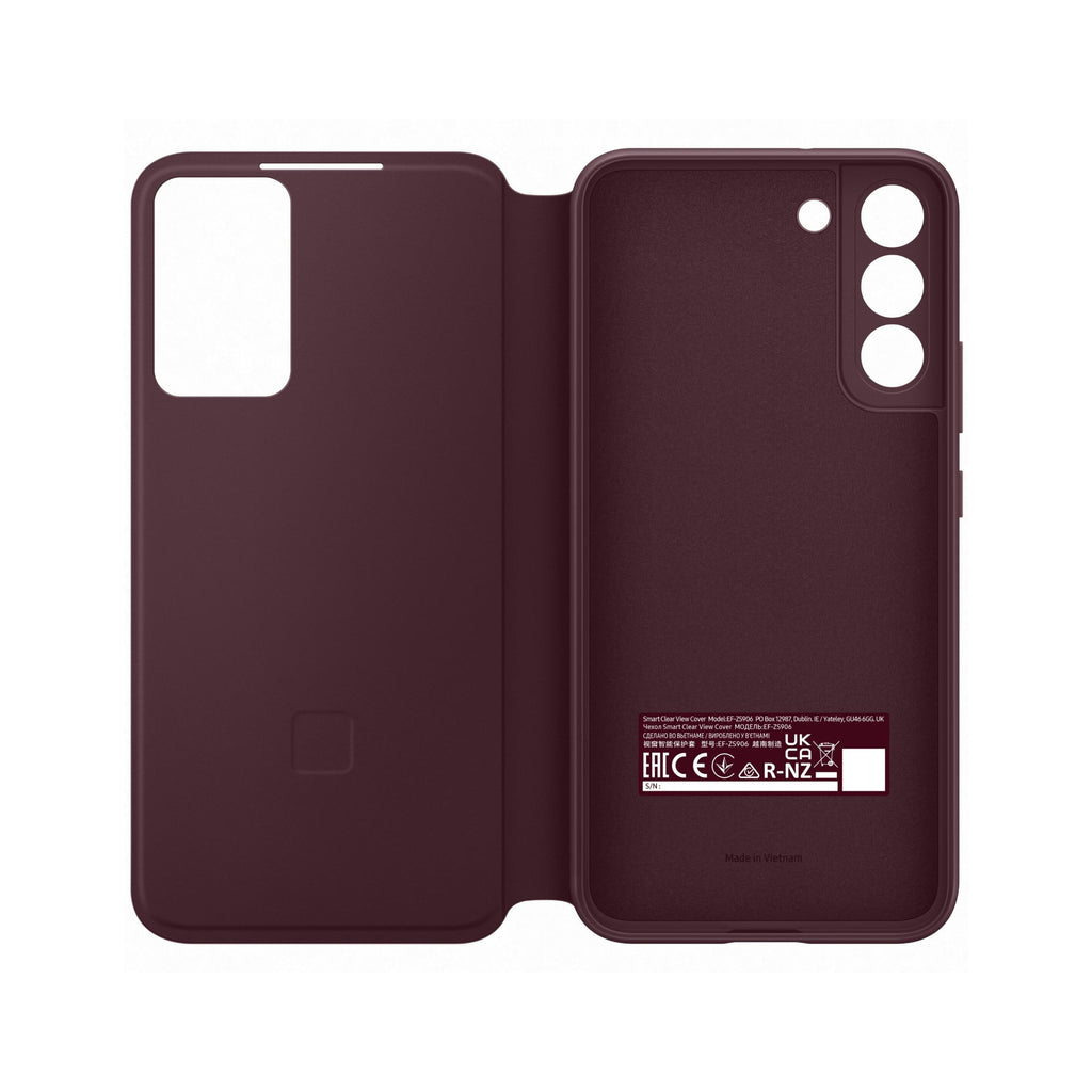 Чохол до мобільного телефона Samsung Smart Clear View Cover Galaxy S22 Plus Burgundy (EF-ZS906CEEGRU) - зображення 4
