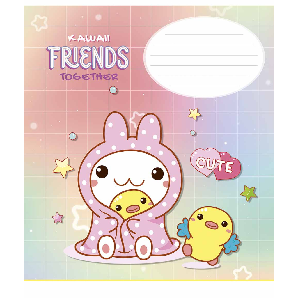 Зошит Школярик Kawaii Friends 12 аркушів коса лінія (012-3422C) - зображення 3