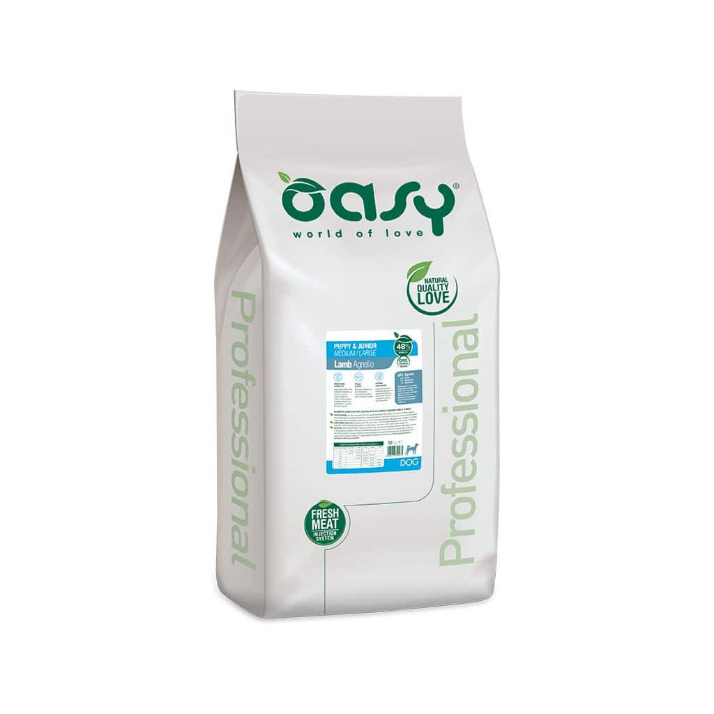 Сухий корм для собак OASY One Animal Protein PUPPY Medium/Large з ягням 2.5 кг (8053017348490) - изображение 2