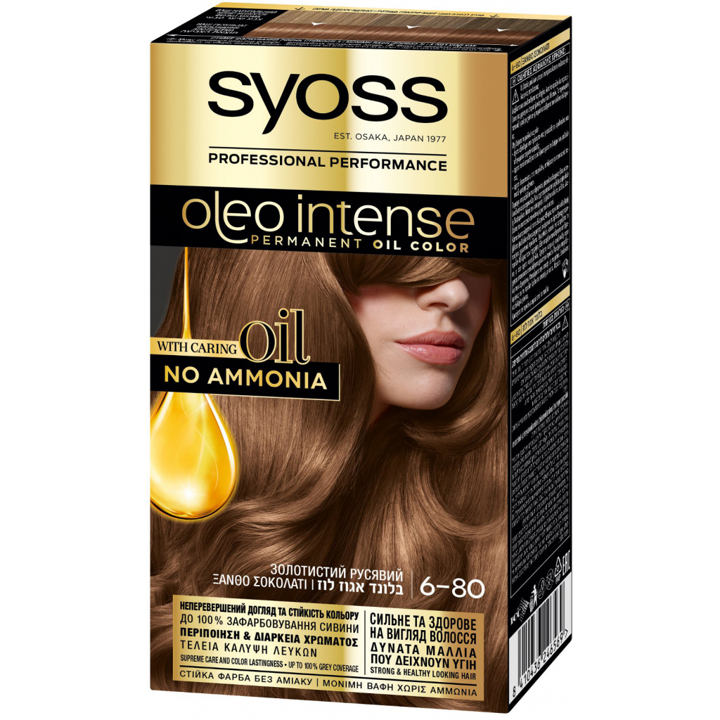 Фарба для волосся Syoss Oleo Intense 6-80 Золотистий русявий 115 мл (8410436246569) - зображення 1