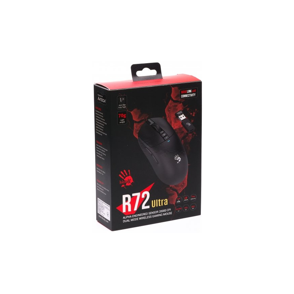 Мишка A4Tech Bloody R72 Ultra Wireless/USB Black (4711421000895) - зображення 11