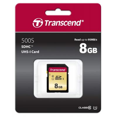 Карта пам'яті Transcend 8GB SDHC class 10 UHS-I U1 (TS8GSDC500S) - зображення 2