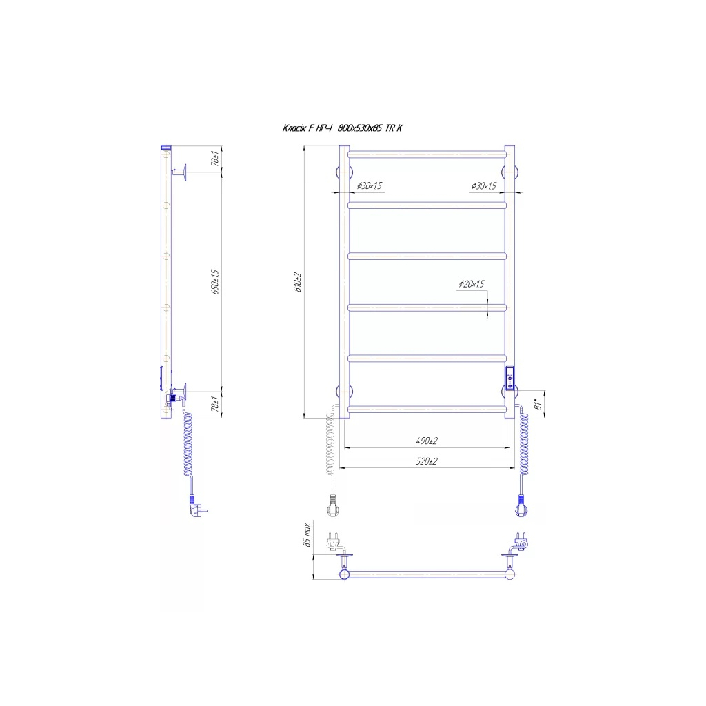 Сушарка для рушників MARIO Класік F НР-I (2.3.0703.10.P) - зображення 5
