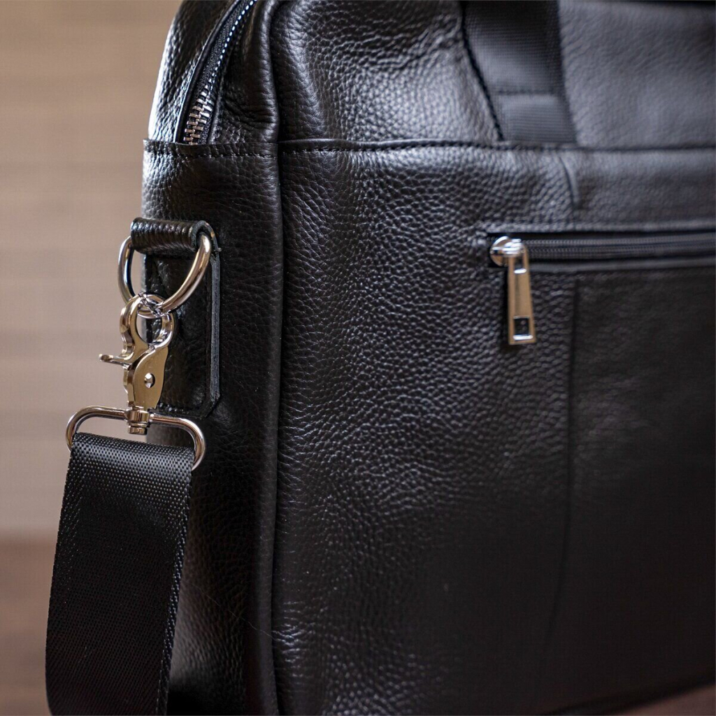 Сумка Vintage Шкіряна Чорна (14625) - зображення 10
