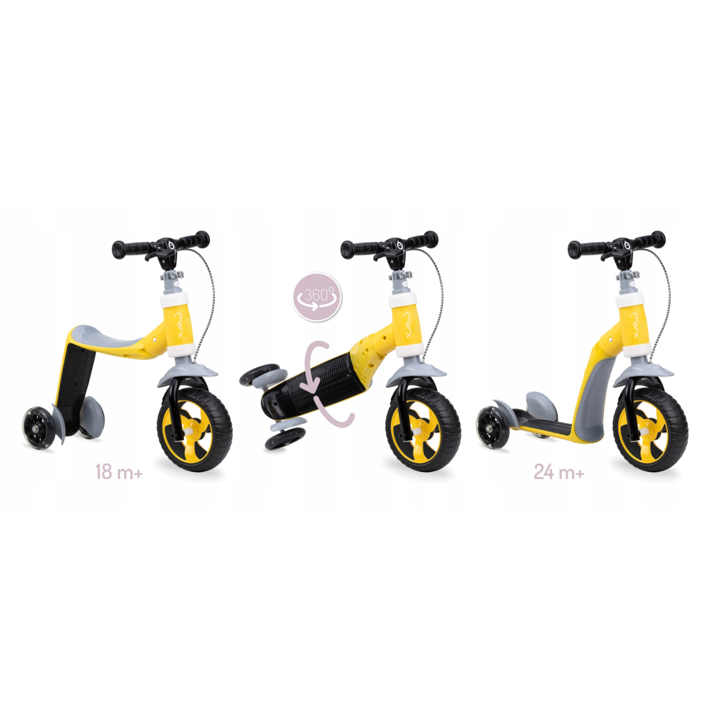 Самокат MoMi Elios 2 в 1 біговел yellow (ROBI00032) - зображення 3