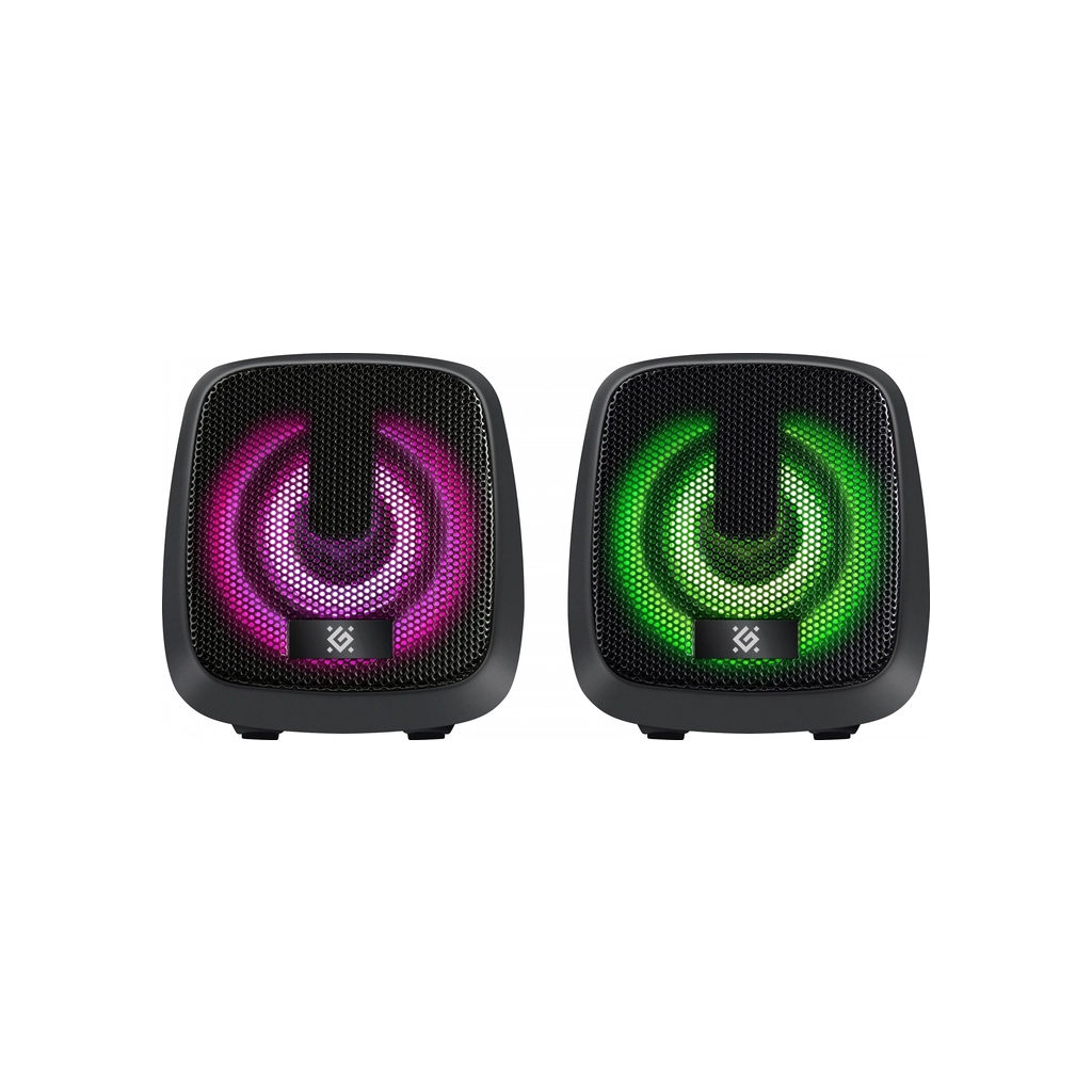 Акустична система Defender J2 LED USB Black (65962) - зображення 2