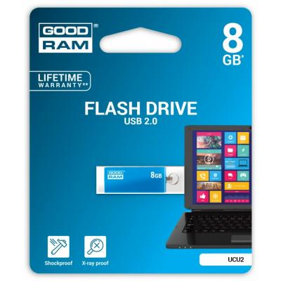 USB флеш накопичувач Goodram 8GB UCU2 Cube Blue USB 2.0 (UCU2-0080B0R11) - зображення 3