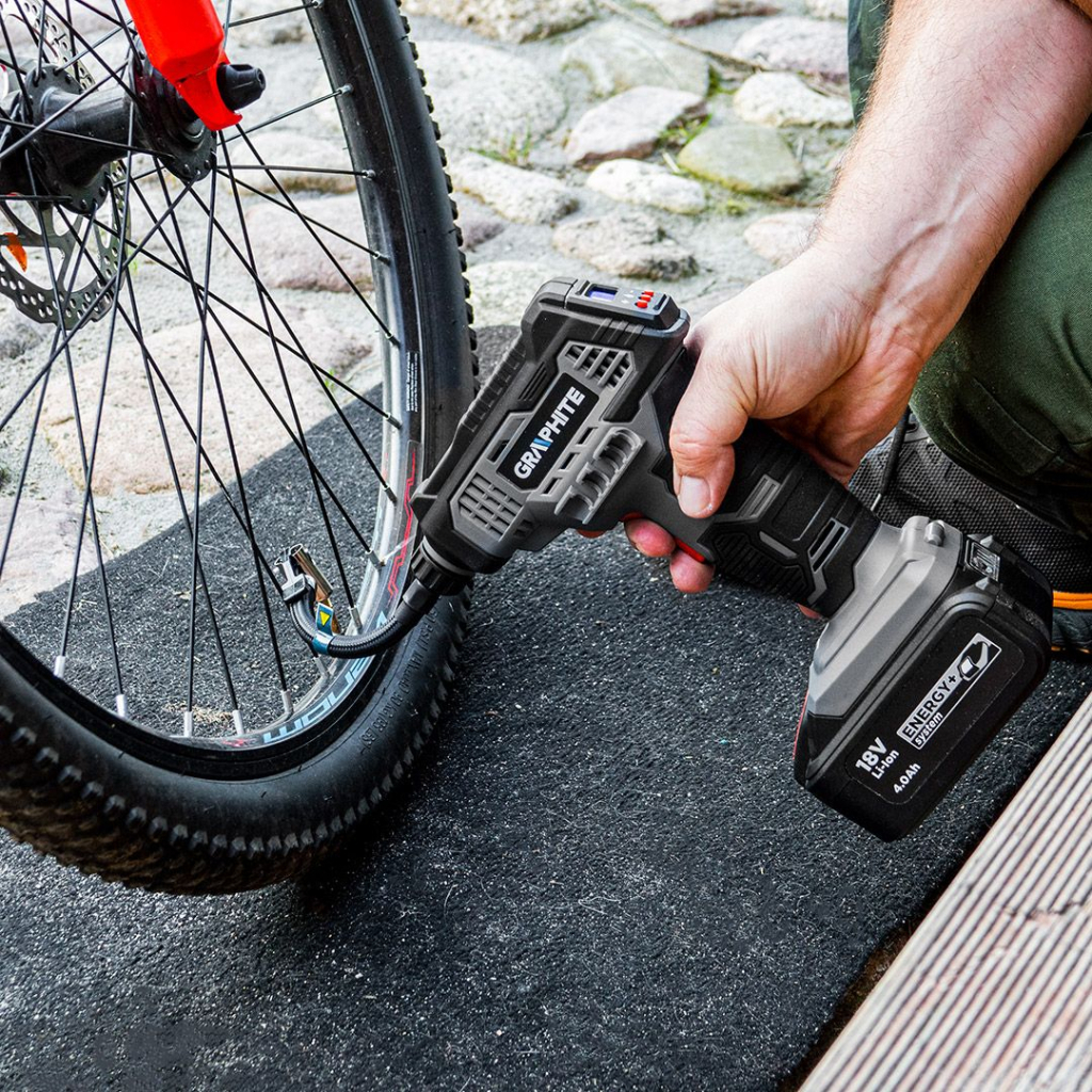 Автомобільний компресор Graphite Energy+ 18V, 7бар (без АКБ та ЗП) (58G041) - зображення 3