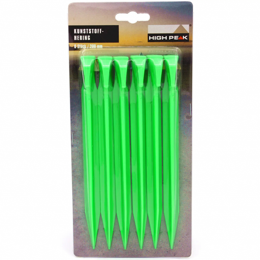 Комплект кілочків High Peak ABS Peg 20 см 6 шт Green (929002) - зображення 1