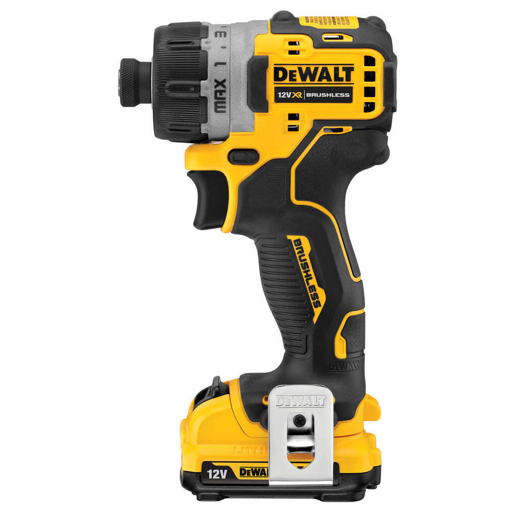 Шуруповерт DeWALT 12V XR Li-Ion, 8 Нм, 1100 об/мин, 2x2Ah, кейс (DCF601D2) - зображення 2