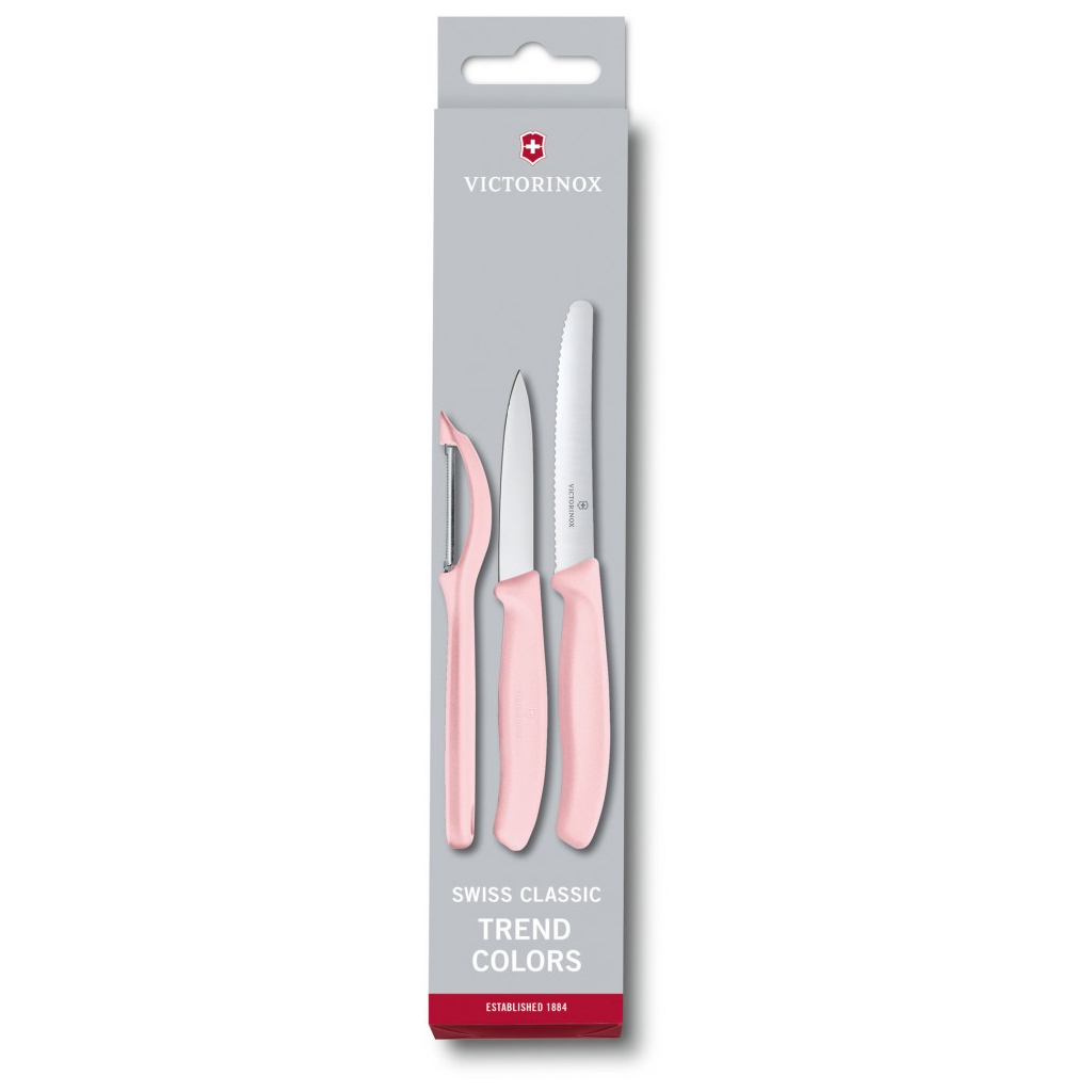 Набір ножів Victorinox Swiss Classic Paring Set 3 шт Universal Pink (6.7116.31L52) - зображення 1