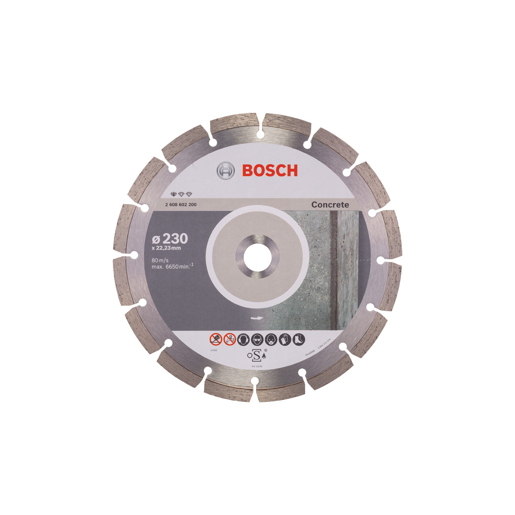 Диск пильний Bosch Standard for Concrete 230-22.23, по бетону (2.608.602.200) - зображення 1