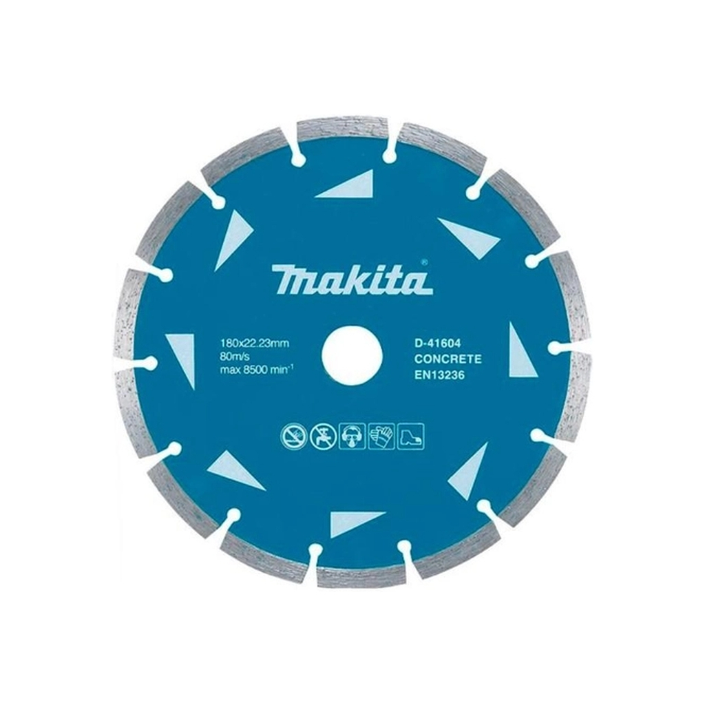 Круг відрізний Makita алмазний по бетону сегментний 180х22.23 мм (D-41604) - зображення 1