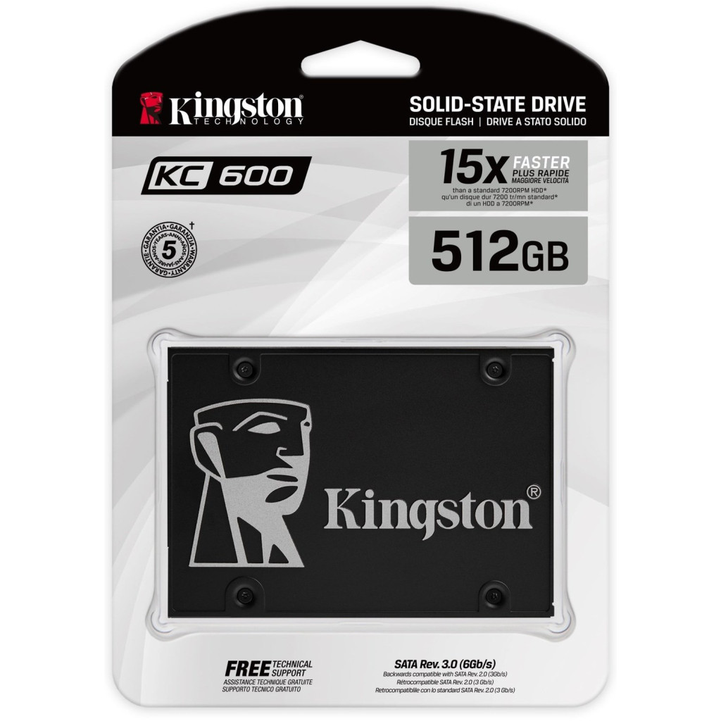 Накопичувач SSD 2.5" 512GB Kingston (SKC600/512G) - зображення 3