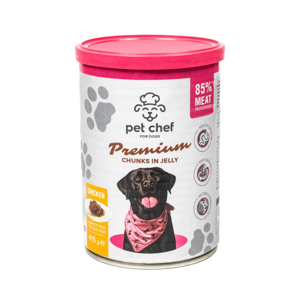 Вологий корм для собак Pet Chef З куркою 415 г (4820255193663) - зображення 5