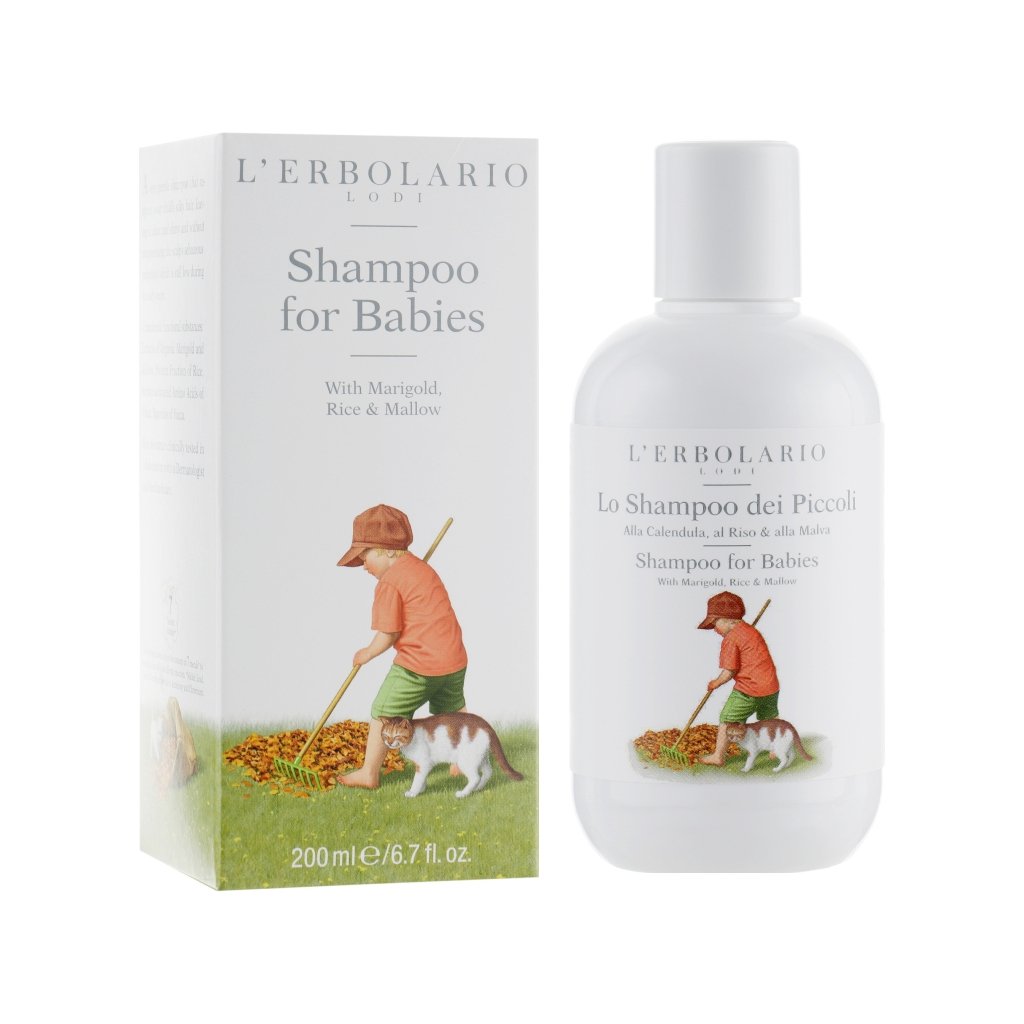 Дитячий шампунь L'Erbolario Календула, рис та мальва 200 мл (855) - изображение 1