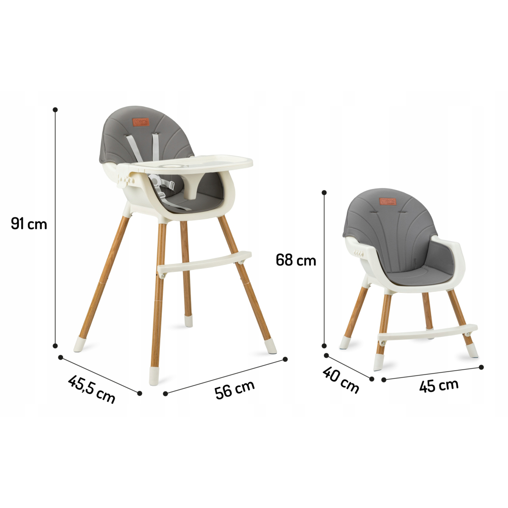 Стілець для годування MoMi Flovi dark grey (KRKA00020) - зображення 7