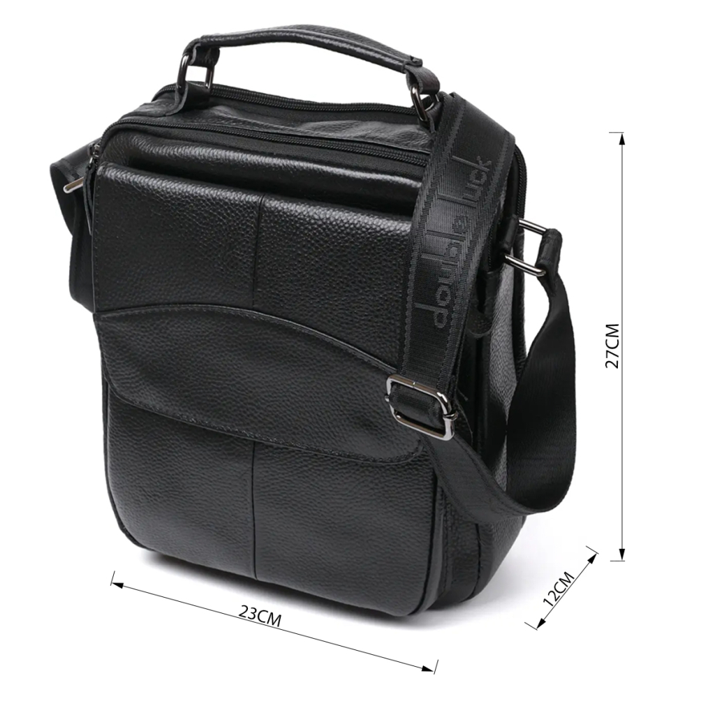 Сумка Vintage Шкіряна чоловіча Чорна (20683) - зображення 4