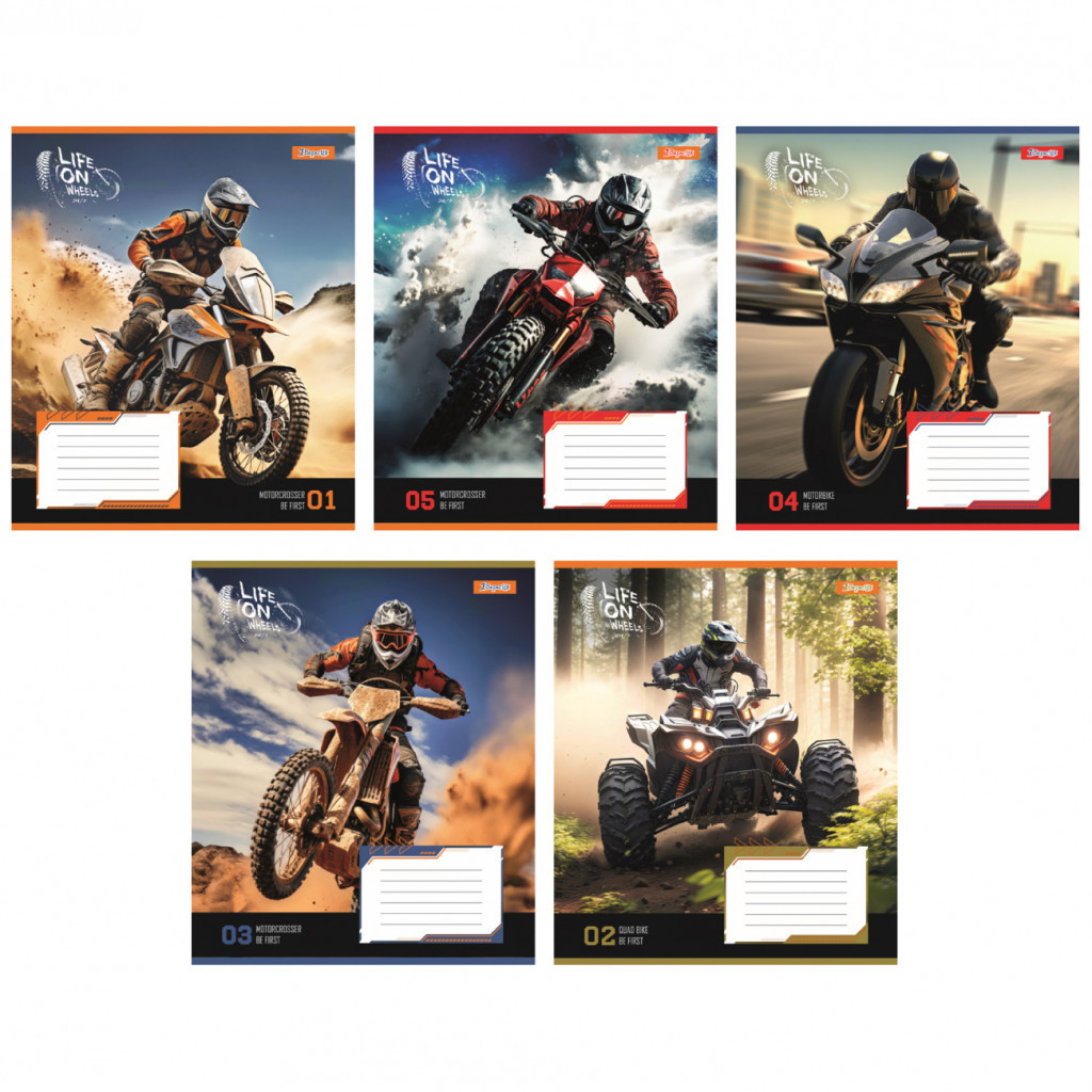 Зошит 1 вересня 1В Life on wheels 36 аркушів лінія (767076) - зображення 1