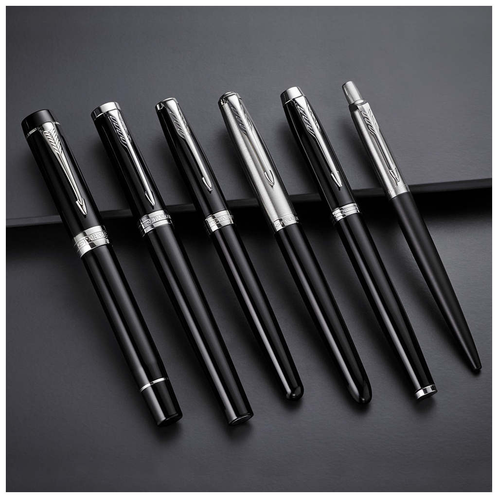 Ручка пір'яна Parker SONNET 17 Matte Black Lacquer GT FP F + блокнот Parker + подар.упаковка GIFT24 (84 811b24) - изображение 8