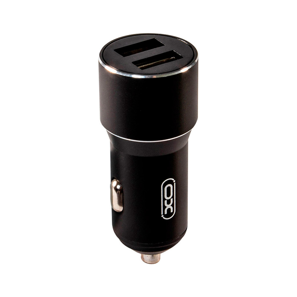 Зарядний пристрій XO CC30 Metal Car Charger Black (XO-CC30-BK) - зображення 1