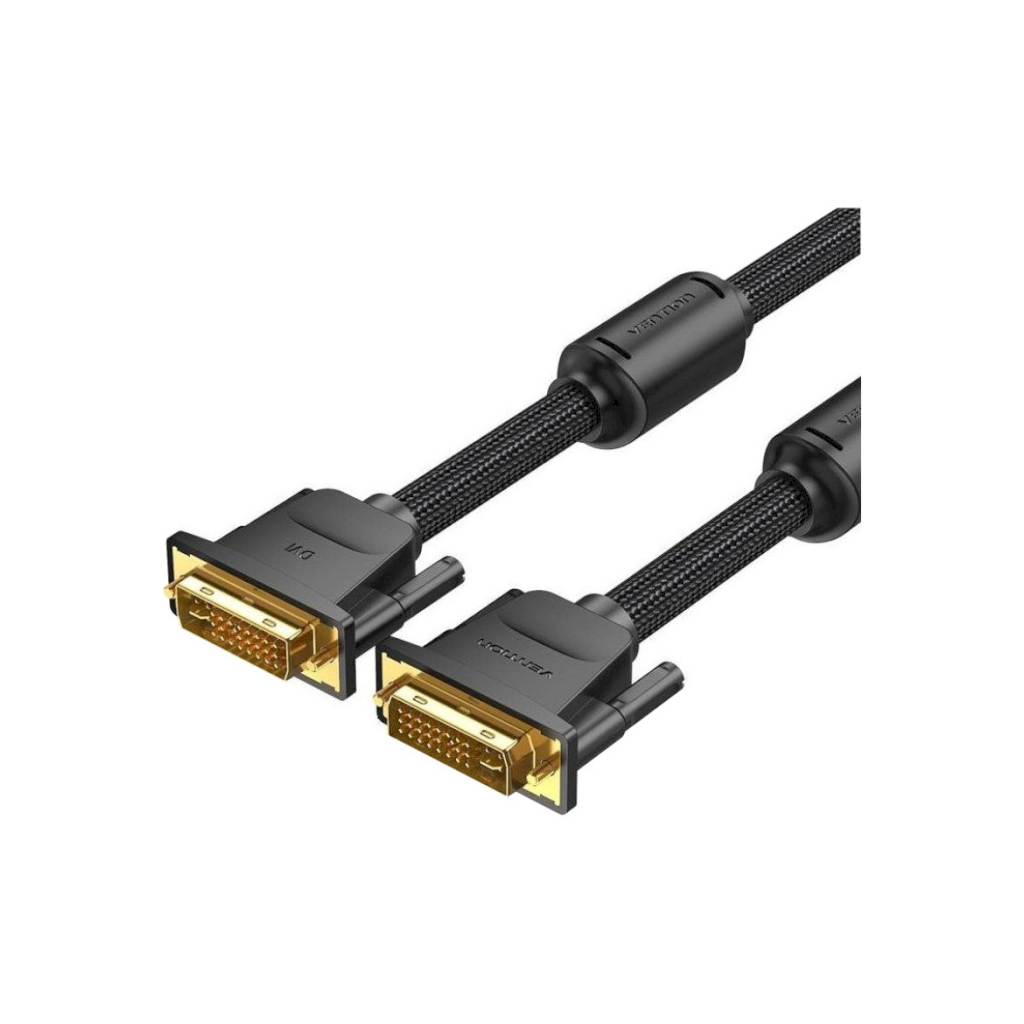 Кабель мультимедійний DVI M to DVI M 8.0m 24+1pin 2K60Hz ferrite Vention (EAEBK) - зображення 1