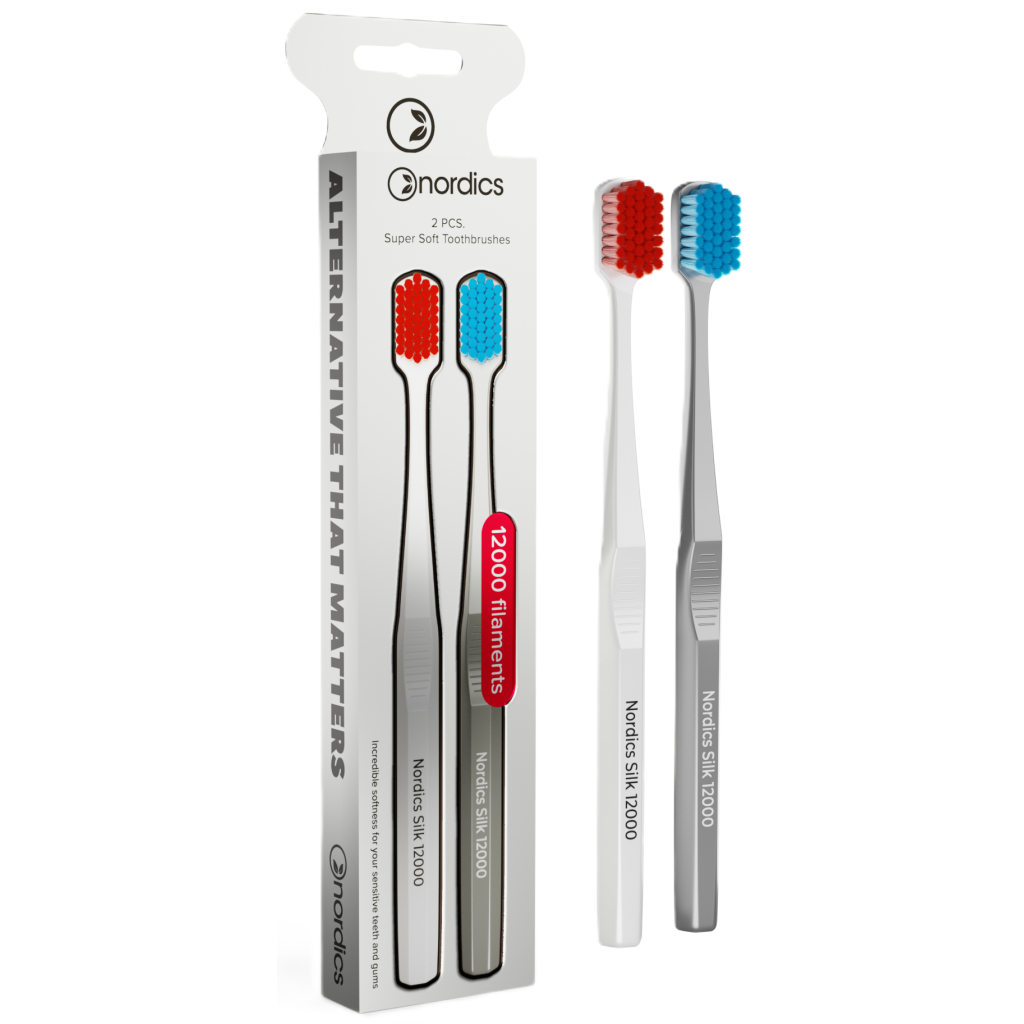 Зубна щітка Nordics Silk 12000 2 шт. (3800500324449) - зображення 1