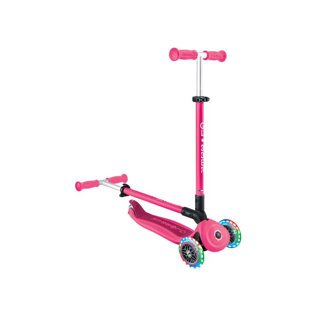 Самокат Globber Go Up Active 1+ до 20/50 кг Led  фісташково-рожевий (744-110) - зображення 4