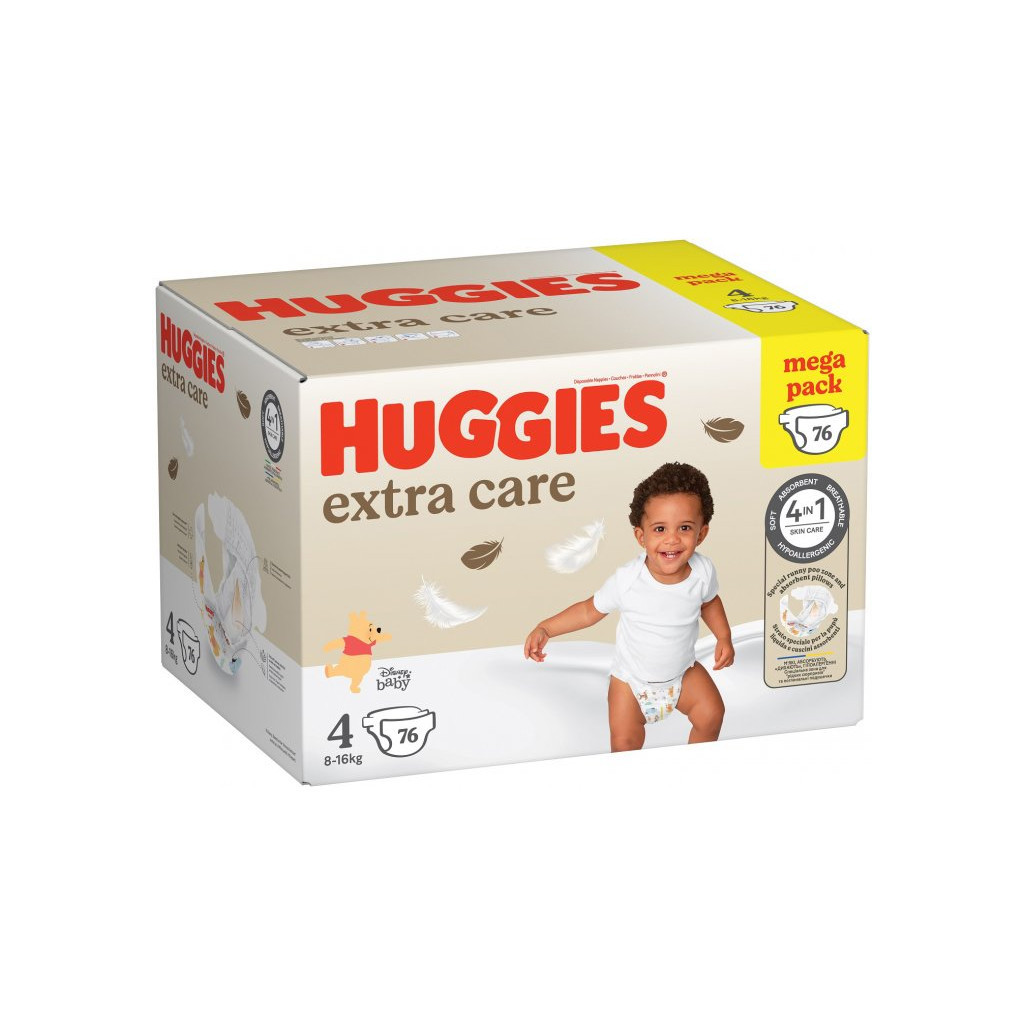Підгузки Huggies Extra Care Size Розмір 4 (8-16 кг) 76 шт (5029053583167) - зображення 2