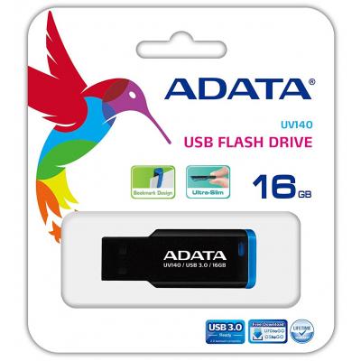 USB флеш накопичувач ADATA 16GB UV140 Black+Blue USB 3.0 (AUV140-16G-RBE) - зображення 5