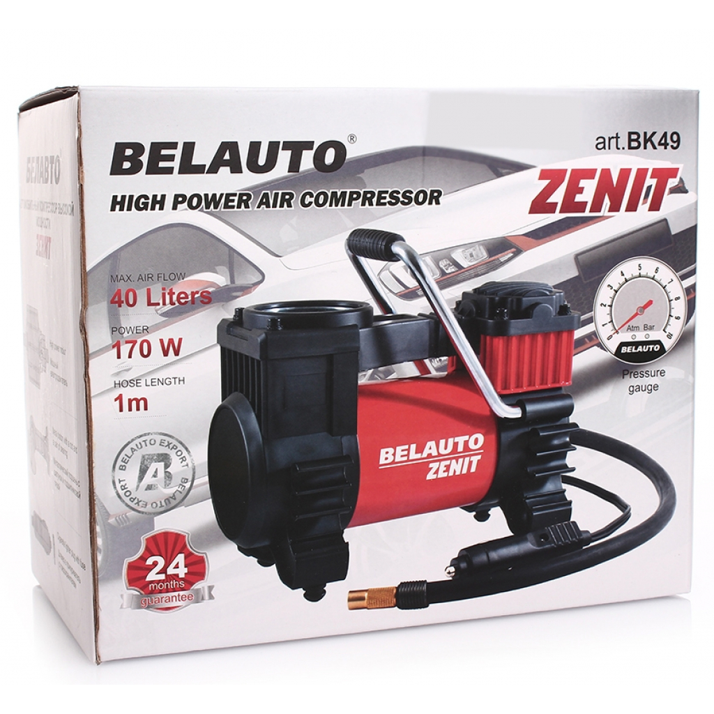 Автомобільний компресор БЕЛАВТО БК-49 Зеніт 40 л/хв. (БК49) - зображення 7