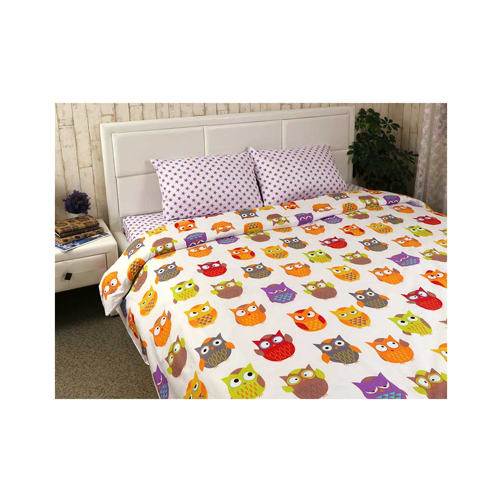 Постільна білизна Руно сатин Сови євро (845.137К_Сови_1) - зображення 1